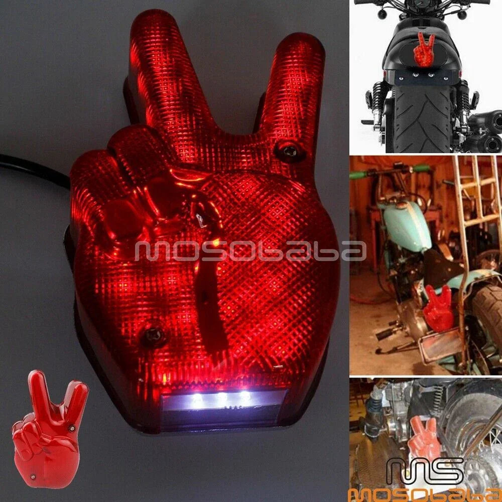 Red Rear Brake Tail Light LED Lights for Harley Bad Boy
