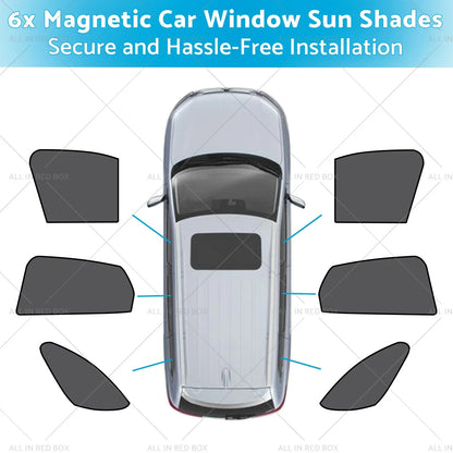6 x Magnetic Sun Shades for Mazda CX-3 (2015-Current)