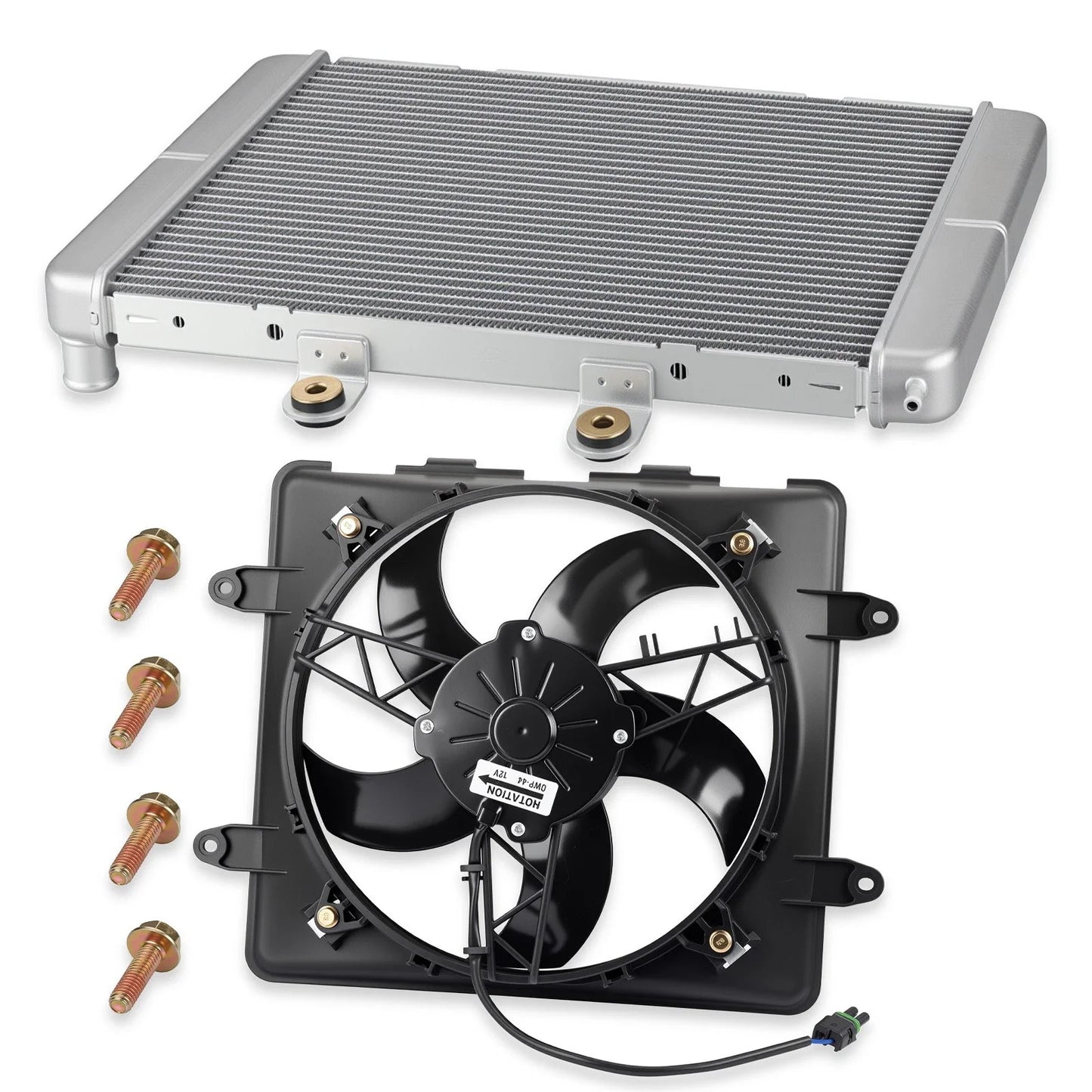 Aluminum Radiator & Cooling Fan for Polaris Sportsman 700 800 EFI (2004–2014)