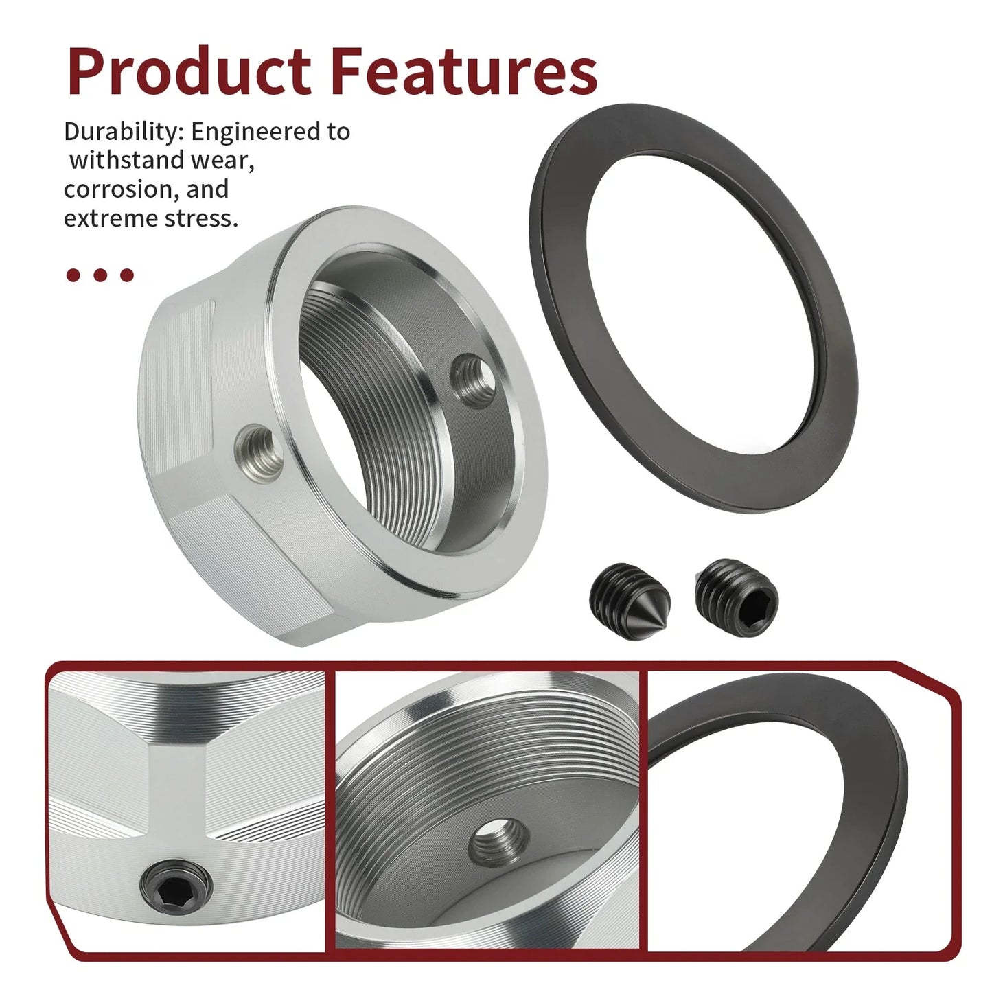 Rear Axle Lock Nut & Washer Set for Yamaha YFZ450/YFZ450X (2004–2013)