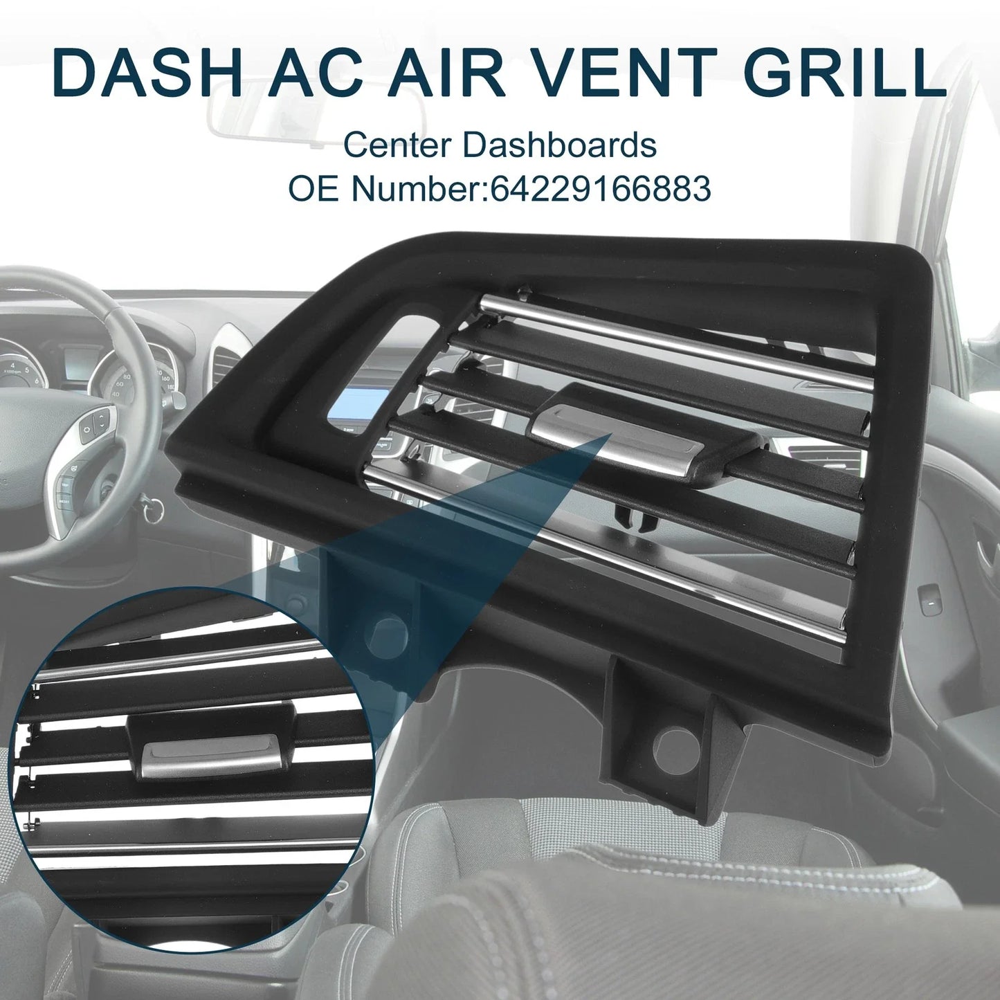 Center Dash A/C Outlet Air Vent Panel for BMW 528i (2011-2016)