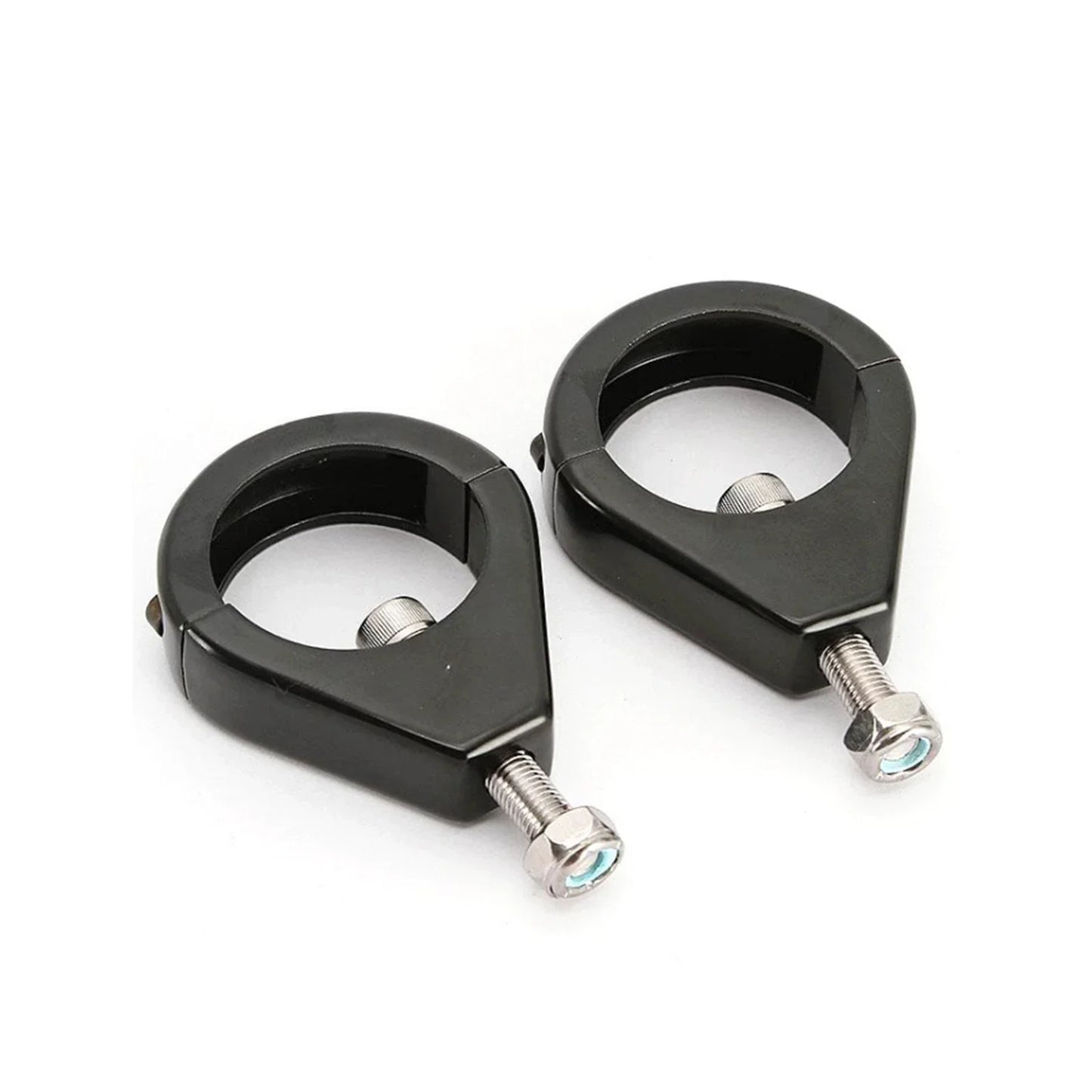 Black Turn Signal Mount Bracket 39mm Fork Clamp for Harley Softail