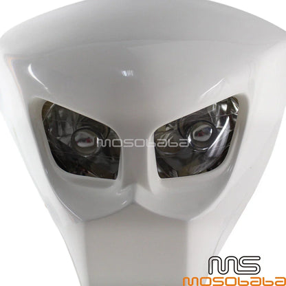 White Alien Headlight for Yamaha Project Bike Naked Motorcycle