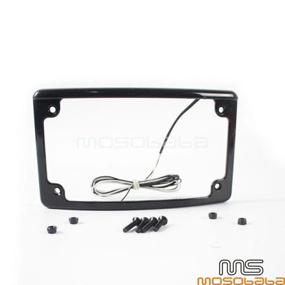 7"x4" Curved License Plate Frame w/ LED Light for Harley Touring (2009-2023)