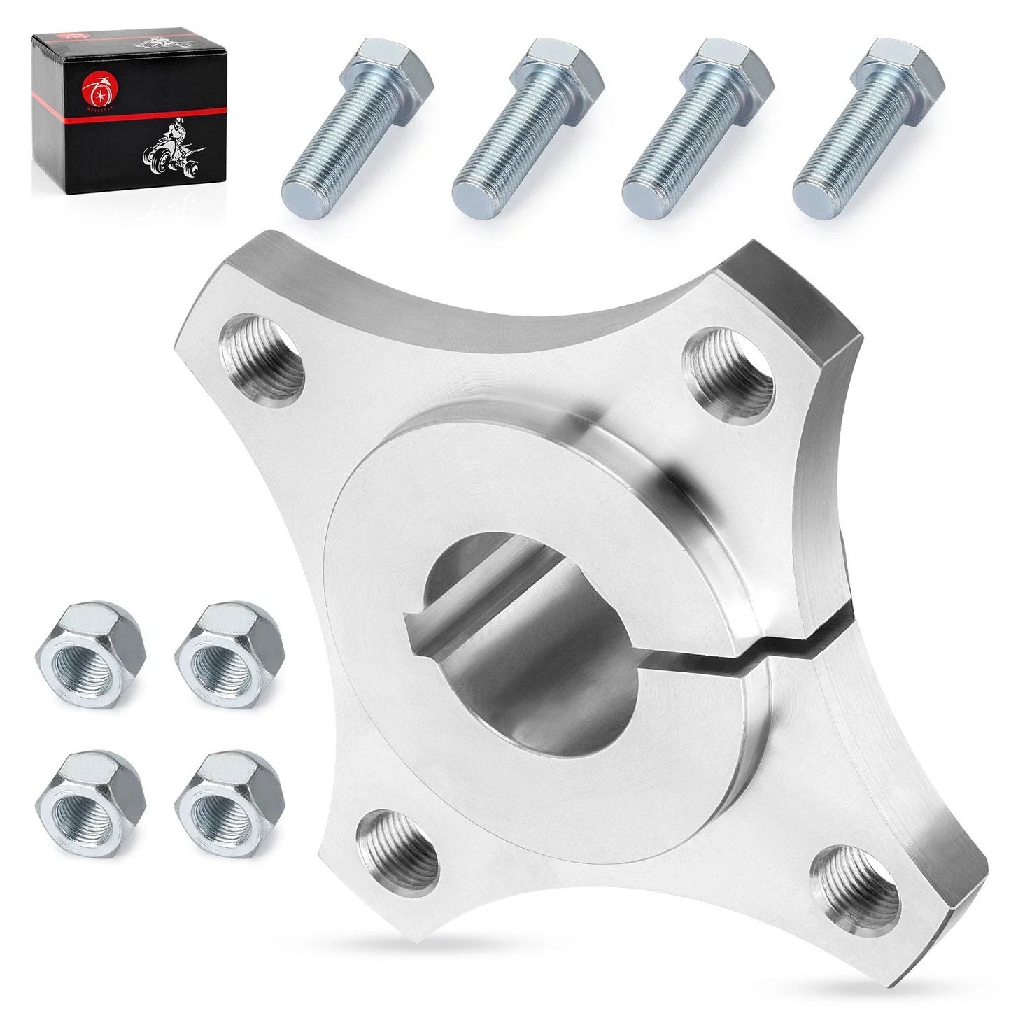 2 x Wheel Hub 1-1/4 Rear 4 x 4 Aluminum for Go Kart