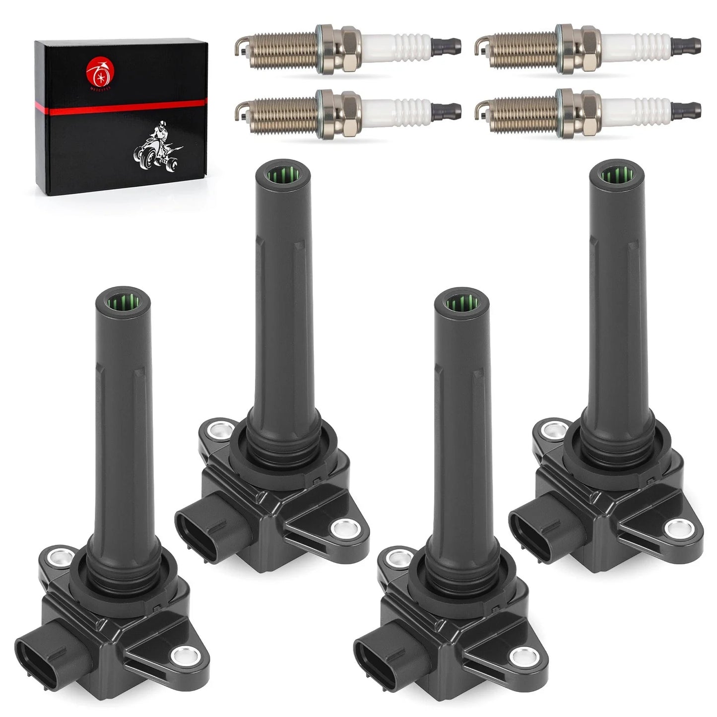 Set Of 4 Ignition Coils w/Spark Plug for Yamaha TX/RX/SXT/XAT1800