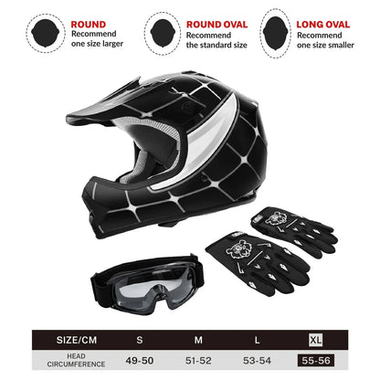 Youth ATV Helmet DOT for Kids Motocross Offroad Dirt Bike