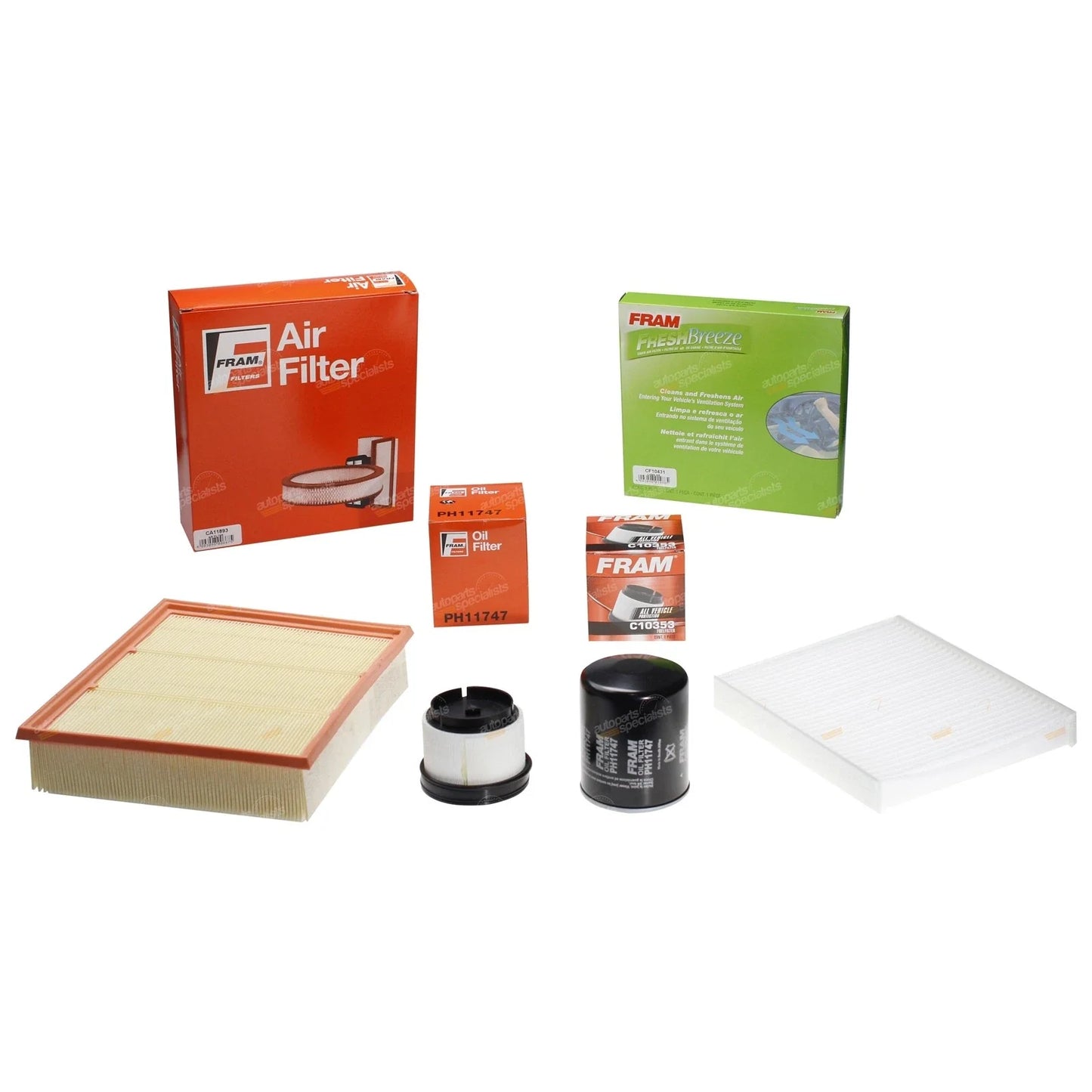 Oil Air Fuel Cabin Filter Kit 3.0L 4cyl for Isuzu D-Max MU-X (2012-2019)