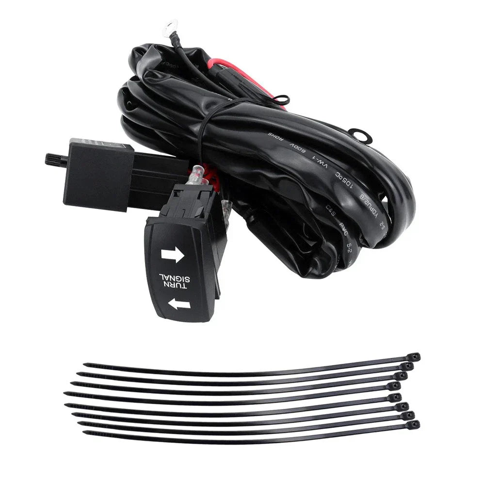 Turn Signal Wiring Harness & Relay Fuse for UTV ATV Polaris RZR, Maverick X3, Talon