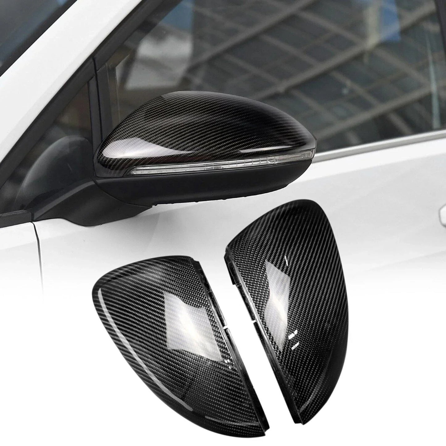 Carbon Fiber Mirror Caps for Volkswagen Golf MK7 MK7.5 (2013-2020)