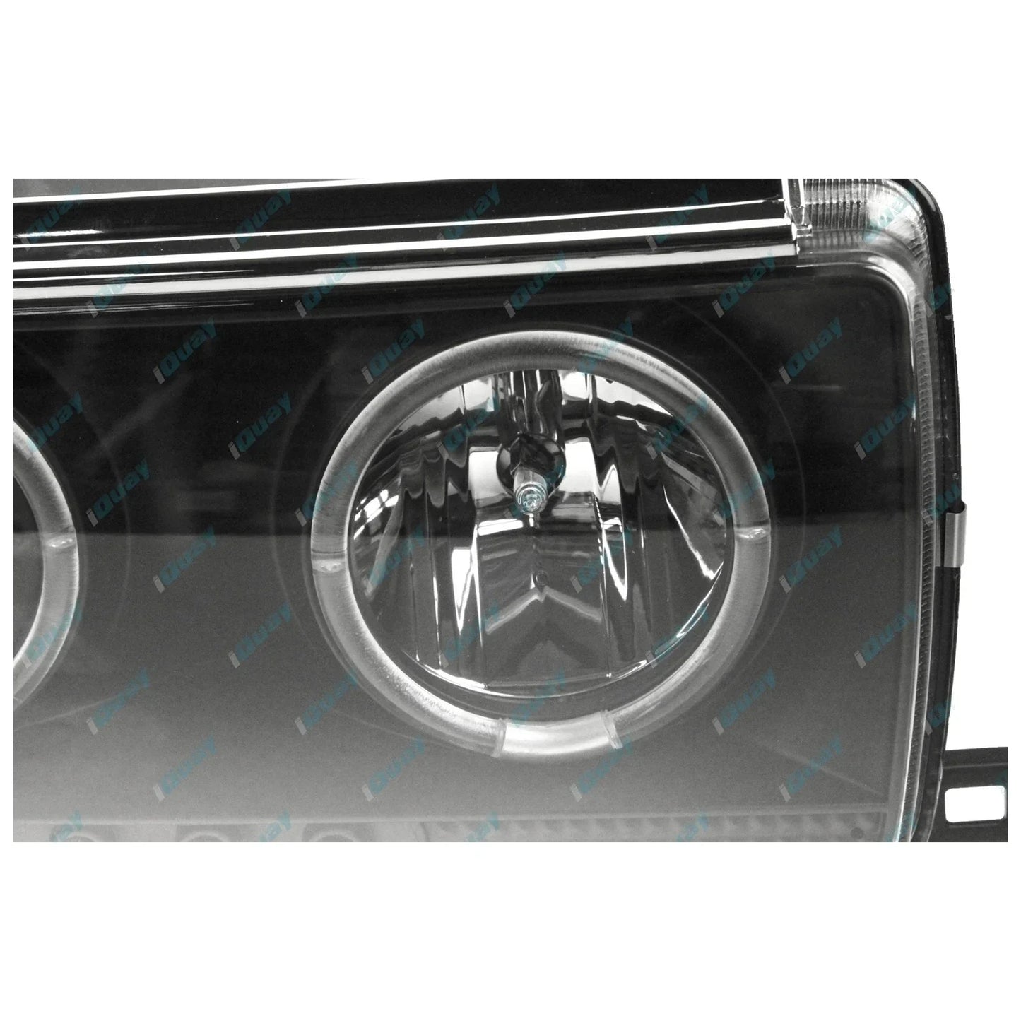 Black Halo Projector Headlights with LED for Landcruiser FJ80R FZJ80 1990~1992