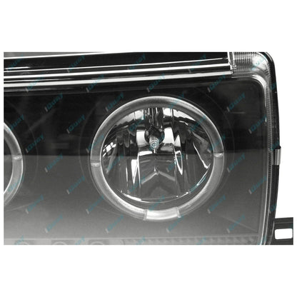 Black Halo Projector Headlights with LED for Landcruiser FJ80R FZJ80 1990~1992