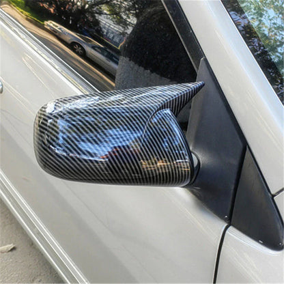 Carbon Fiber Look Rearview Mirror Cap Cover Trim Set for 2007-13 Toyota Corolla