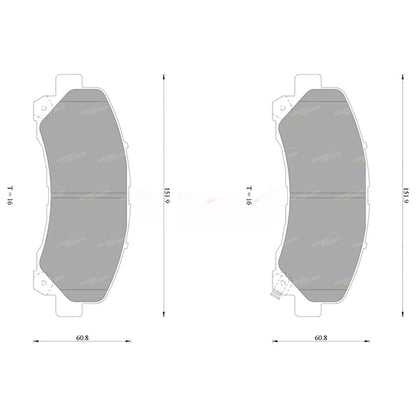 Brake Disc Pad Set for Isuzu D-Max (2008 - 2020)