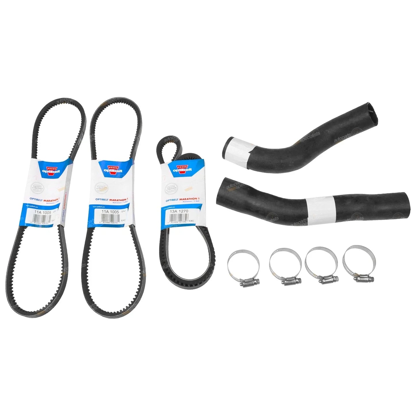 Upper & Lower Radiator Hose + Belt Kit for Landcruiser HDJ80 (1990–1994)