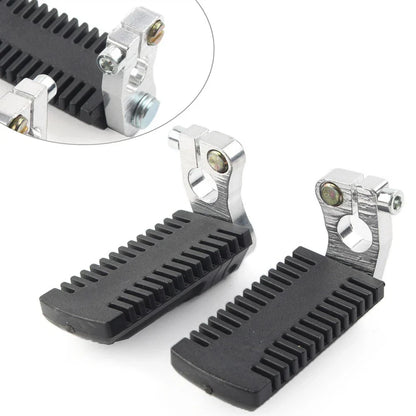 Footrest Pegs Pedal w/Clamp for 43cc 47cc 49cc Pocket Dirt Bike Mini ATV