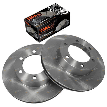 2 x Front Brake Rotors + Pads Set for Toyota Prado KZJ95 (1996–2002)