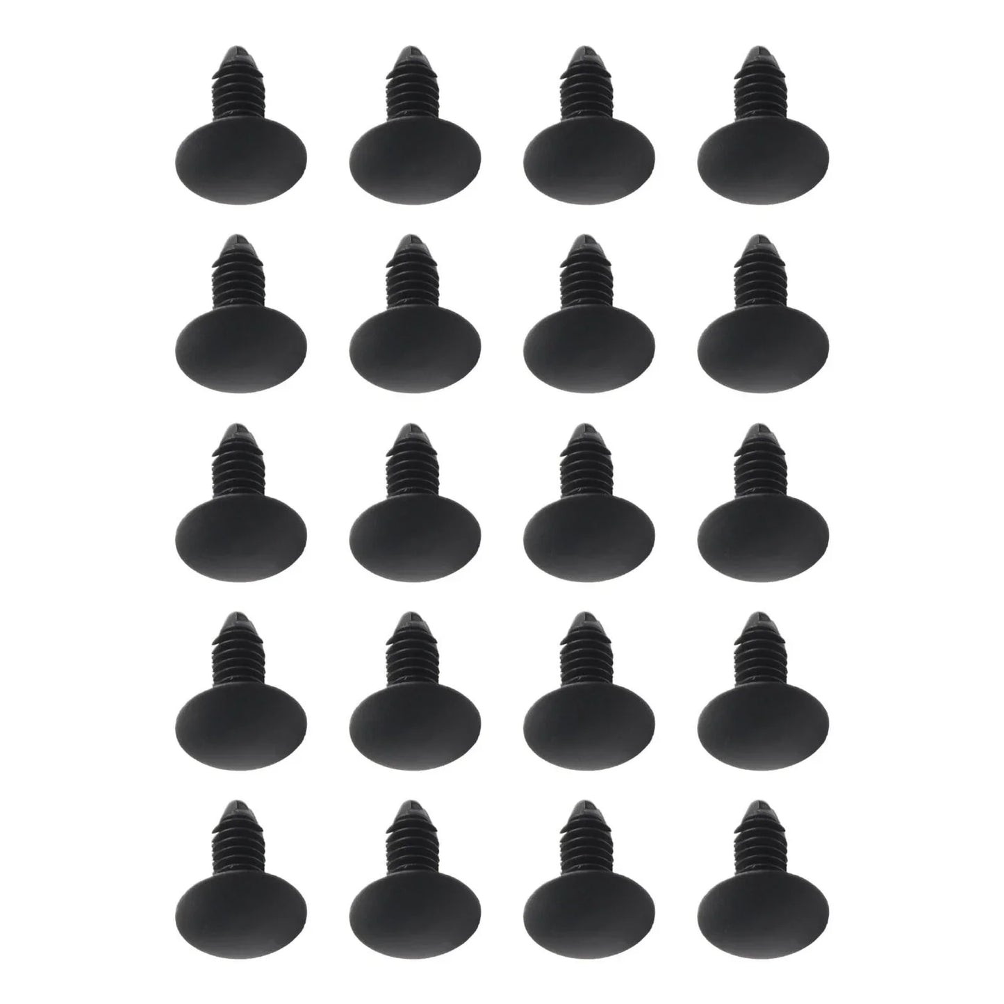 Rivet Screws 50Pcs Auto Plastic Black Fender Bumper Clips for Cars