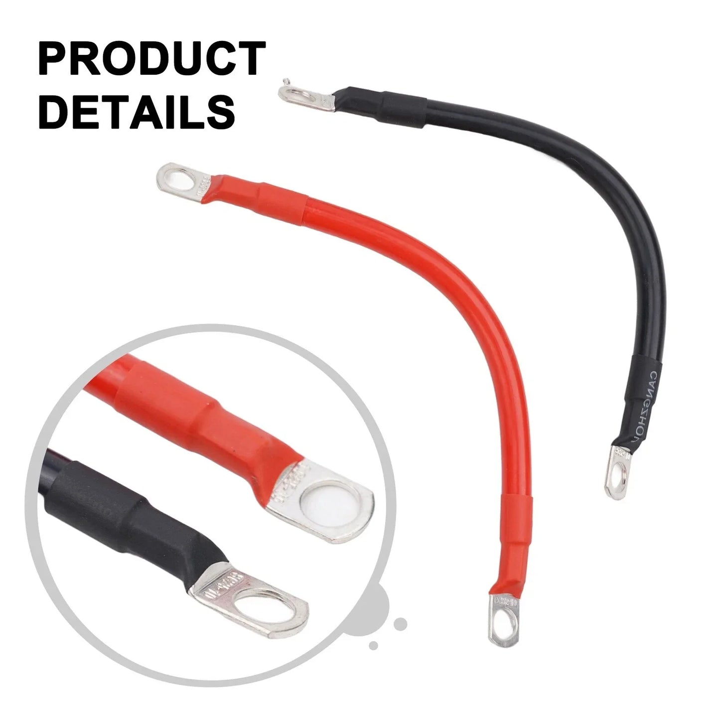 Battery Joiner 19CM 100A Cable Terminal O Ring Positive/Negative for 12V