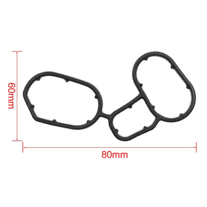 Black Cooler Housing Gasket Engine Oil Filter Seal for BMW E90 E46