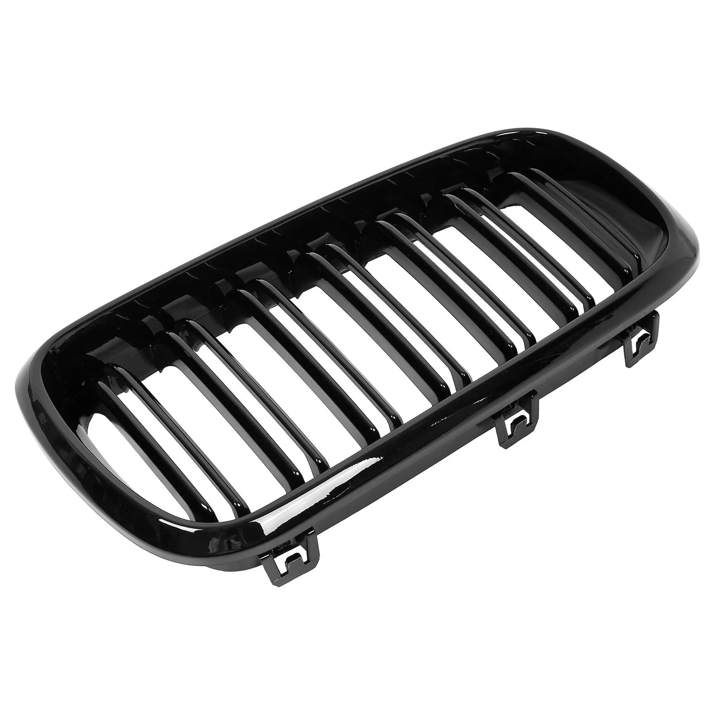 Glossy Black Front Kidney Grill Hood Grille Double Slat for BMW X5 (2014-2018)