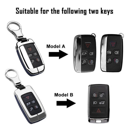 Leather Key Fob Cover Case for Land Rover Discovery, Range Rover, Jaguar