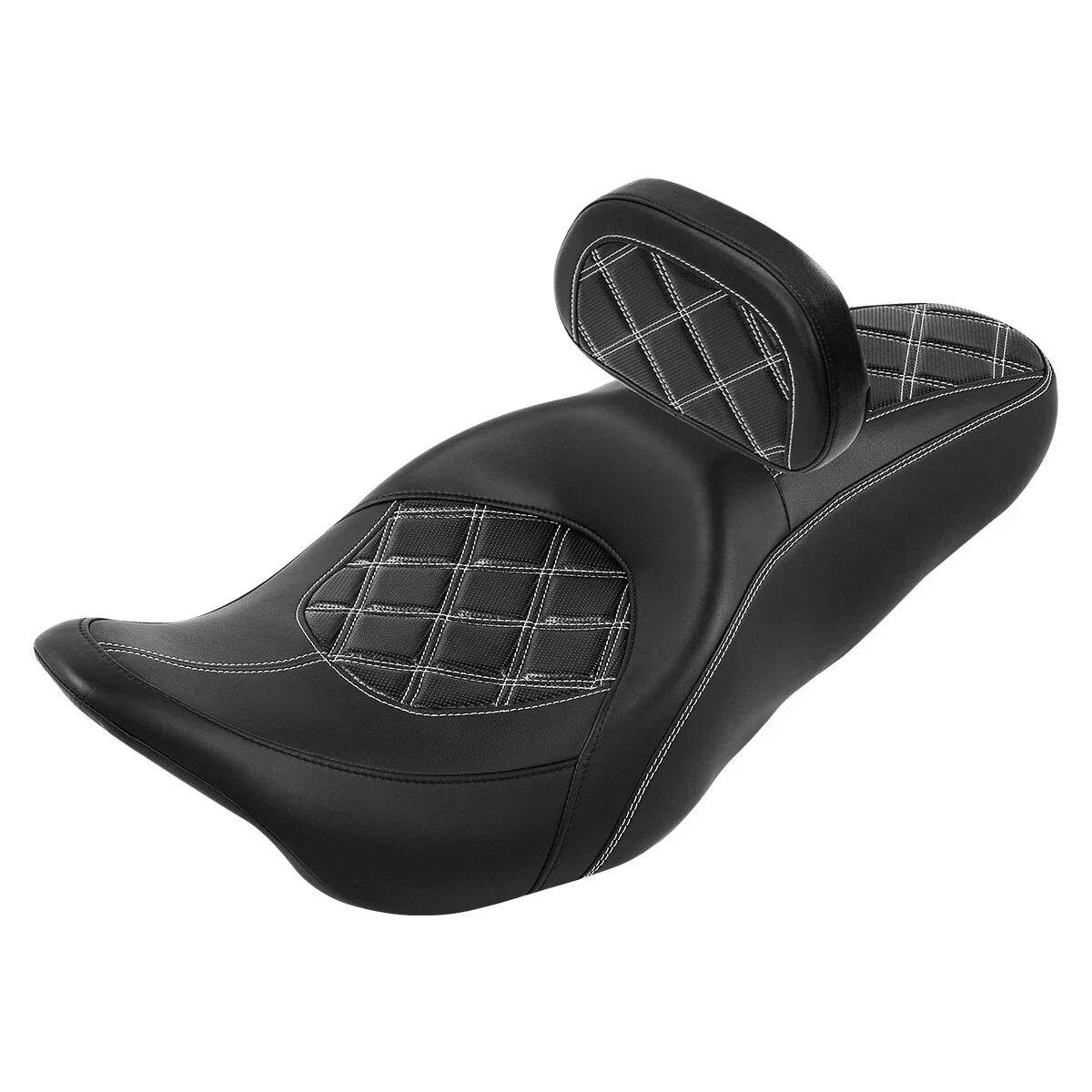 Driver Passenger Seat w/ Backrest Pad for Harley Road Glide (2009-2023)