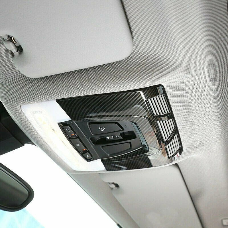 Carbon Fiber Front Reading Light Lamp Cover for BMW X1 X5 X6 1 2 3 (2010-2023)