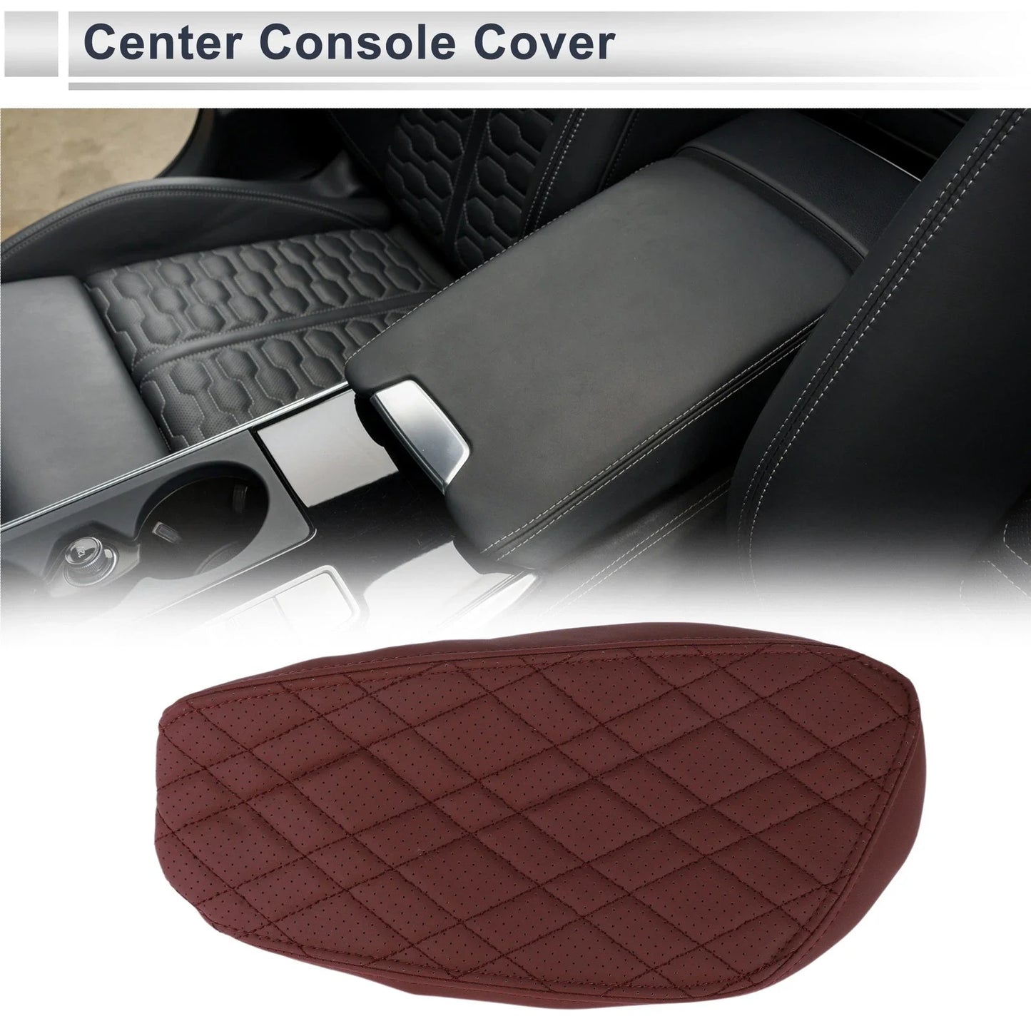 1 Pc Center Console Cover for BMW X1 (2016-2022) Wine Red