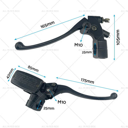 1" 25mm Pair Motorcycle Hydraulic Brake Clutch Master Cylinder Lever for Bike