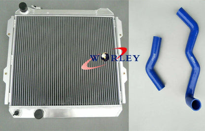 Aluminum Radiator & Silicone Hose for Toyota Hilux LN60 LN61 (1983-1988)