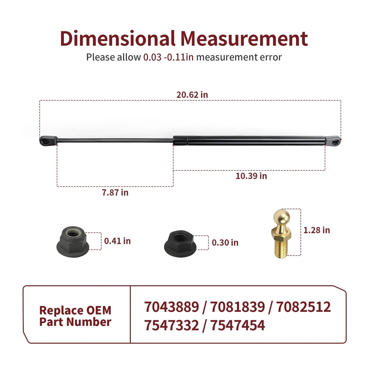 Windshield Lift Support & Strut Ball End for Polaris Ranger XP 900 (2010–2014)