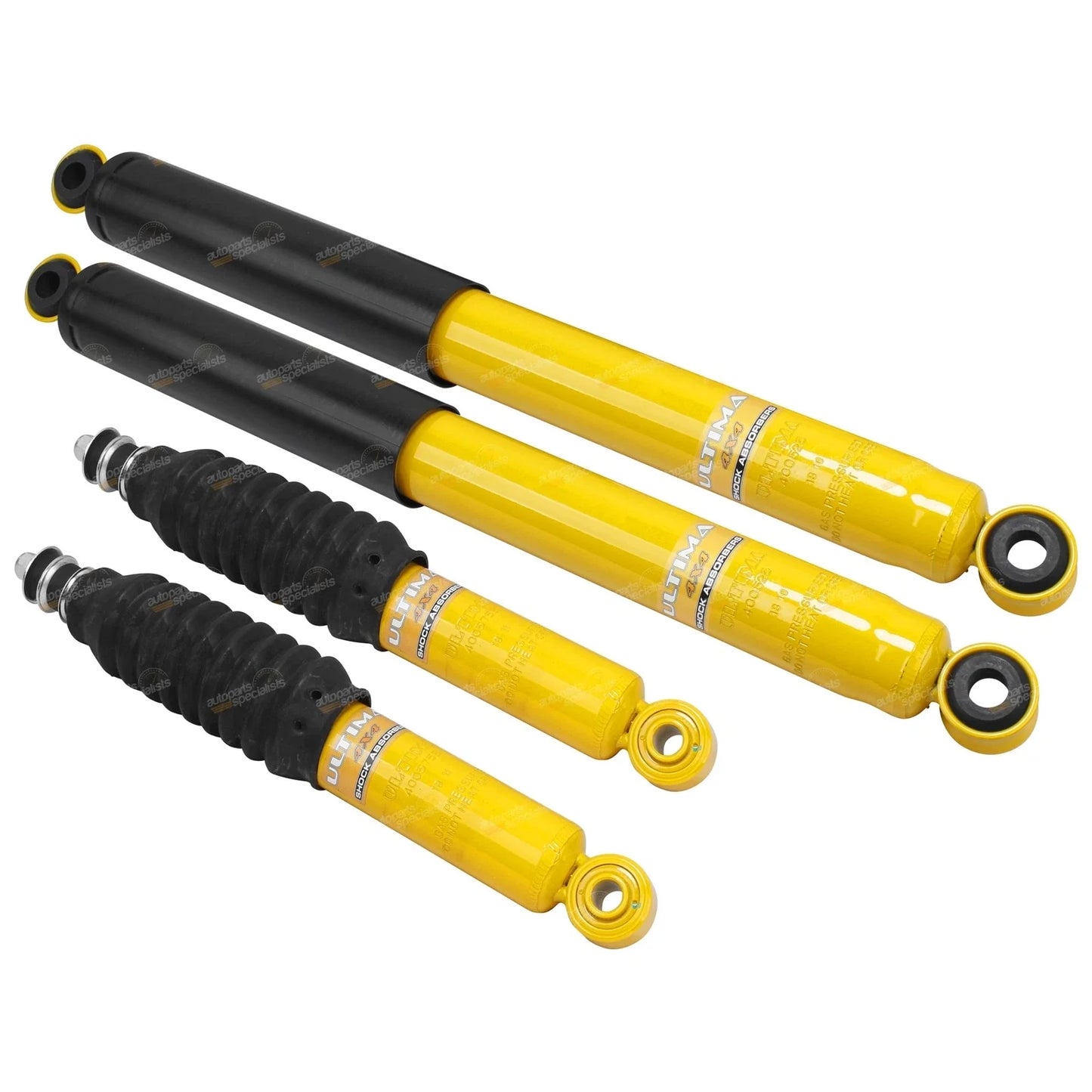 4 x Long Travel Gas Shock Absorber Set for Toyota Hilux IFS 4x4 (1988–2005)