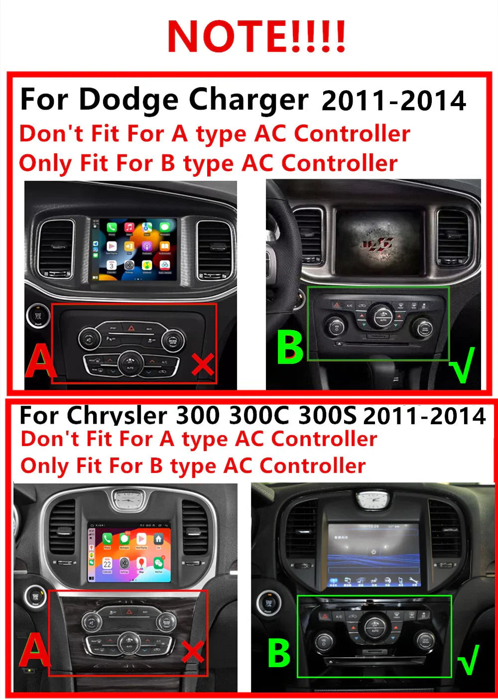 8.4'' Car Stereo GPS Navigation for Dodge Charger Chrysler 300 (2011-2014)