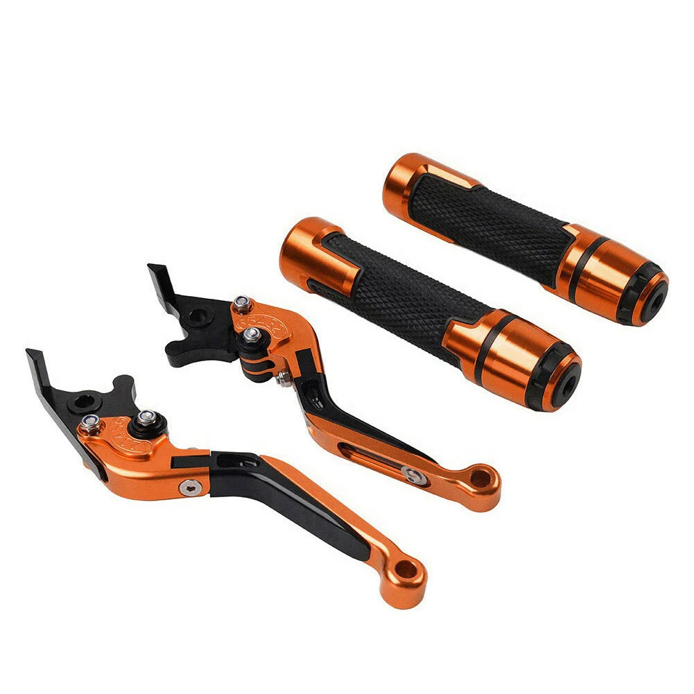 Orange Extendable Brake Clutch Levers Grip Set for Suzuki GSXR600/750 (2006-2023)
