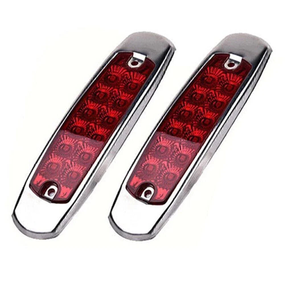 Red 12 LED Sealed Side Marker Clearance Lights for Trailer
