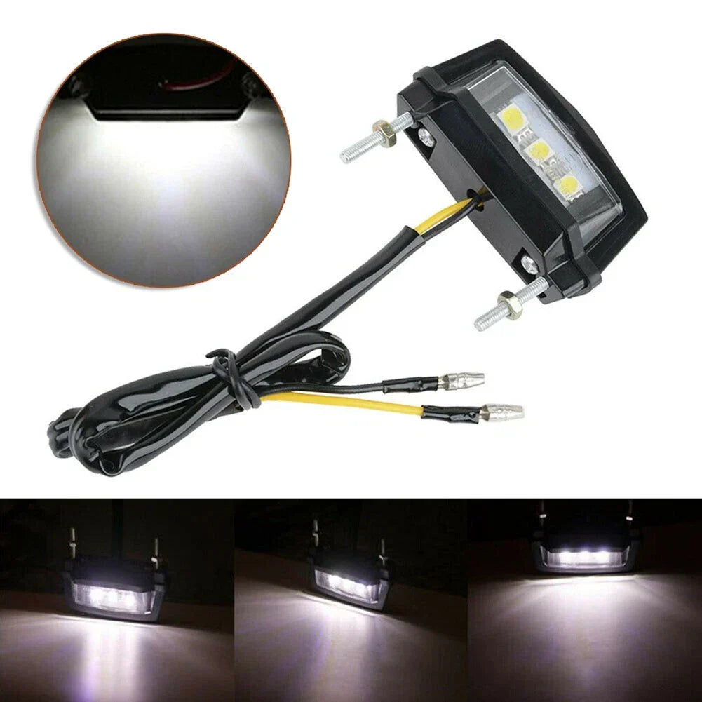 1 x 3 LED Motorcycle Rear Tail License Plate Light Lamp 12V for Motorcycle