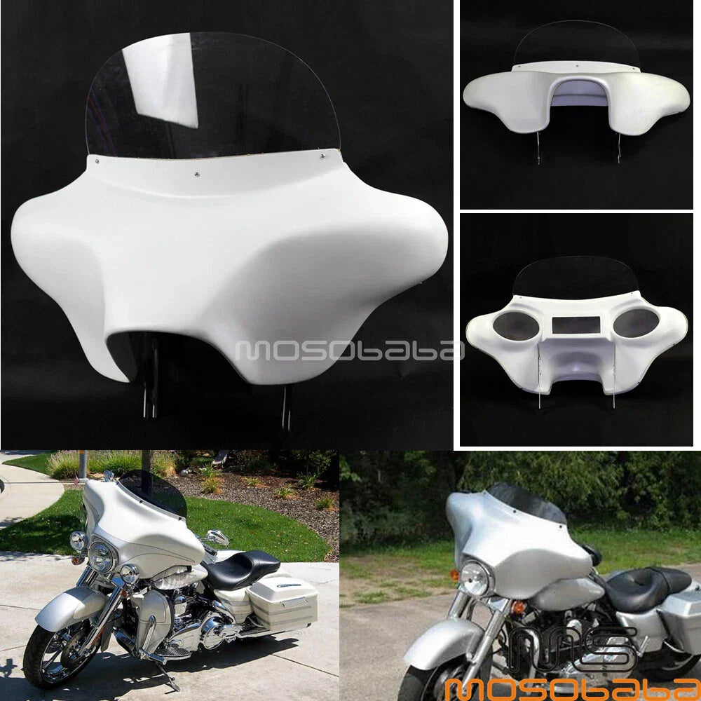 6x9 Speaker Batwing Fairing Windshield for Harley Road King (2004-2023)