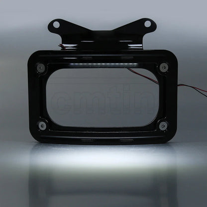 Curved License Plate Frame LED Light for Harley FLHRXS Road King (2017-2025)