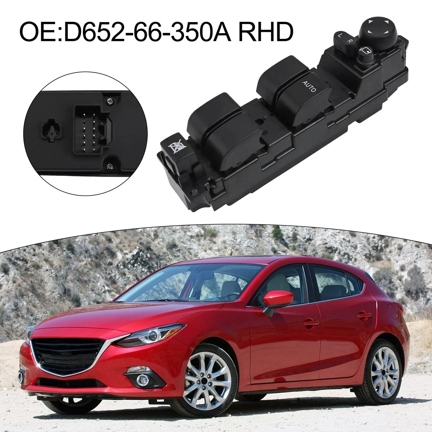 RHD Power Window Switch for Mazda 2 and 6 GH (2008–2012)