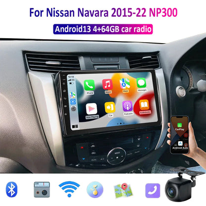Apple Carplay Android Auto Head Unit Radio for Nissan Navara (2015-2022)