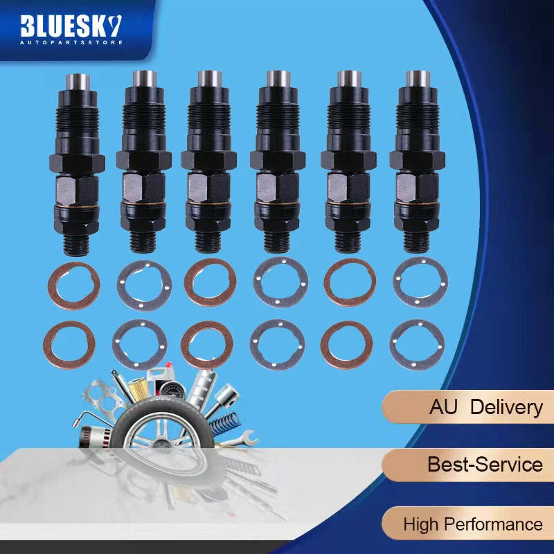 Set of 6 Diesel Fuel Injectors for Toyota Coaster HZB50 4.2L (1993-2003)