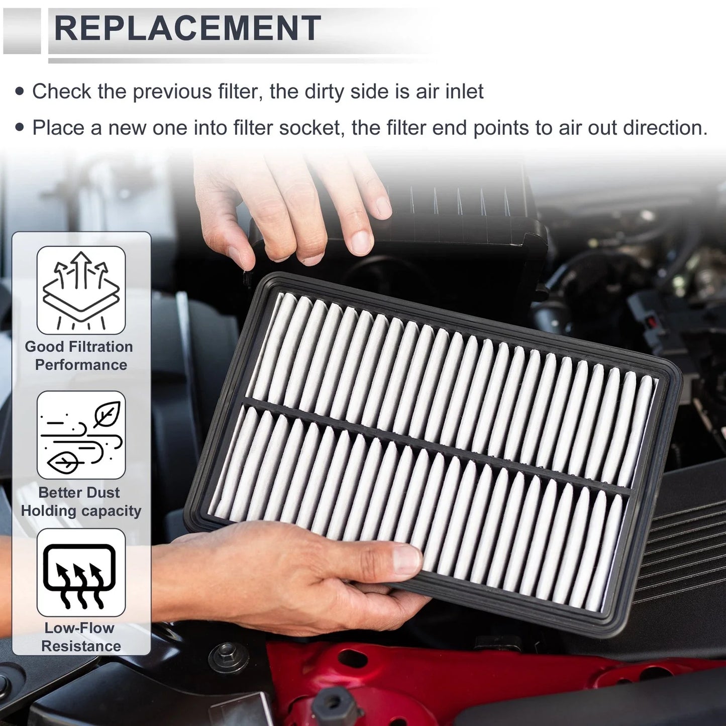 Engine Air Filter for BMW X5 4.8i (2007-2008)