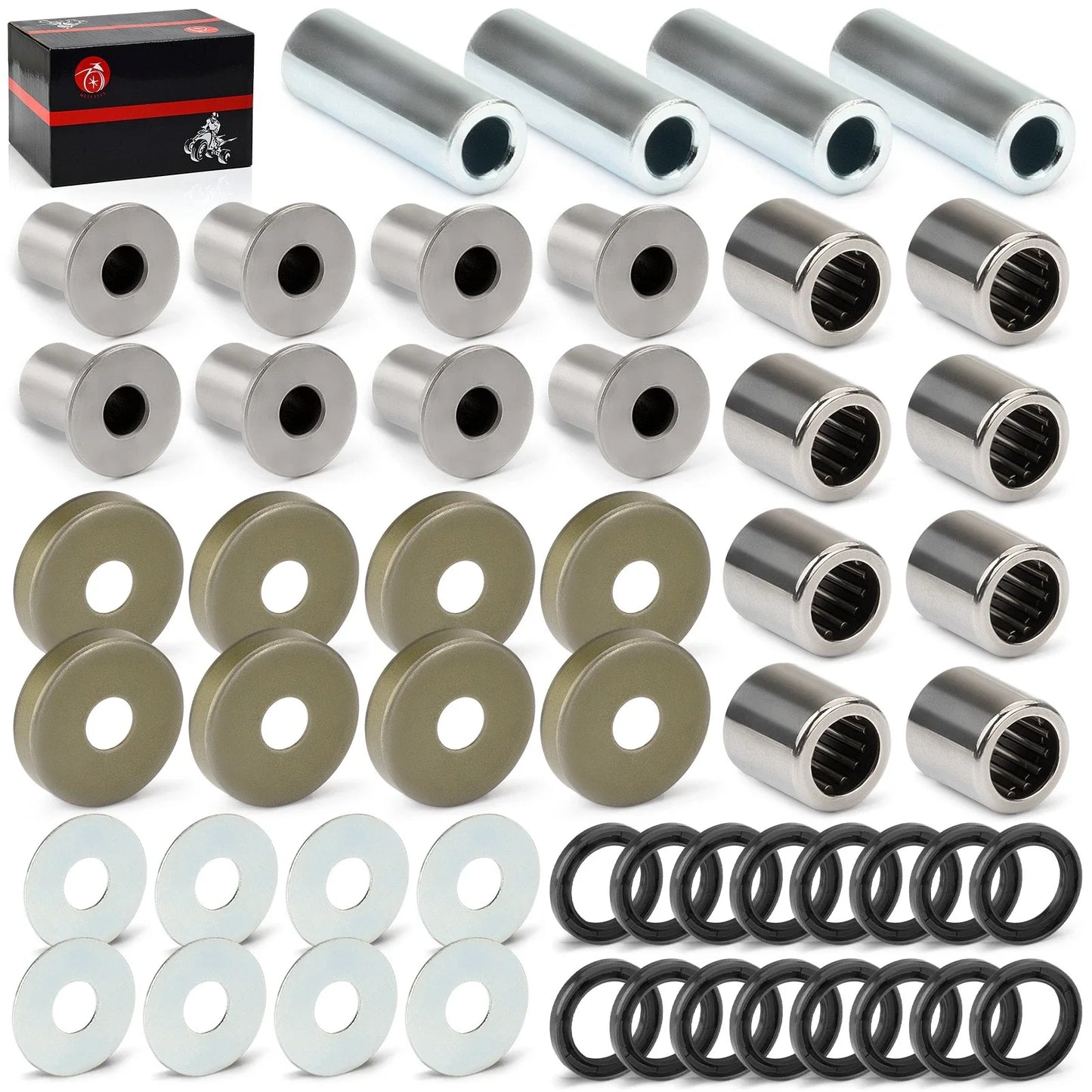 A-Arm Bushing Oil Seal Kit Front Upper Lower for Kawasaki KFX400 (2003–2006)