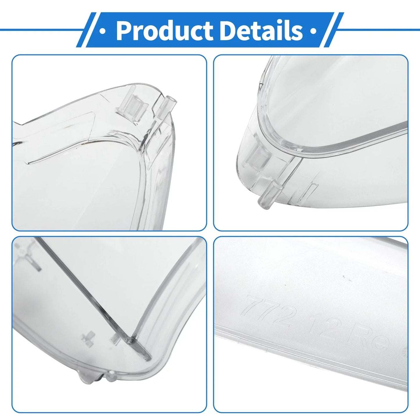 1 x Pair Front Left Right Headlight Lens Cover for BMW 740i