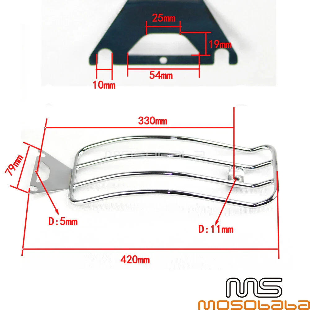 Chrome Rear Luggage Rack for Harley Touring Electra Glide Road King (2009-2023)