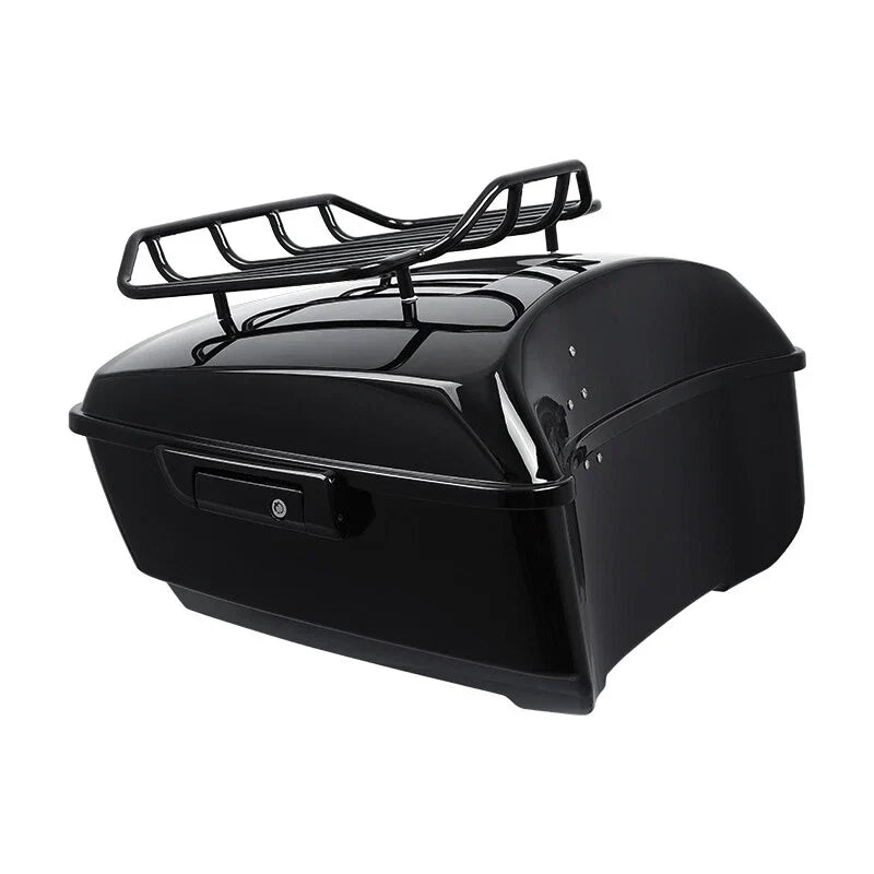 Black King Trunk Luggage Rack Solo Mount for Harley Touring (2014-2025)