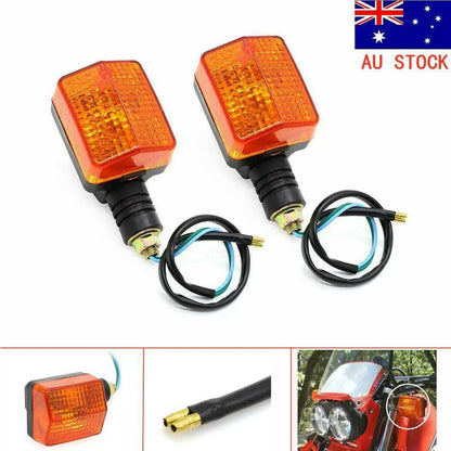 4 x Motorcycle Indicators Yellow Lens for Honda, Yamaha, Suzuki, Kawasaki