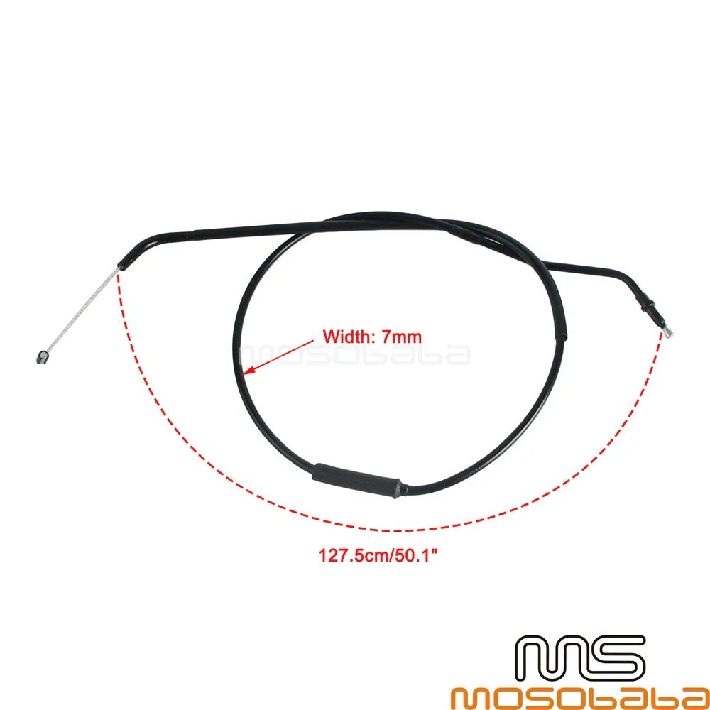 Clutch Cable Wires 51.1" Black Stainless for Ducati Monster 821 797 (2015-2021)