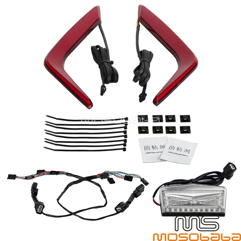 LED Rear Saddlebag Accent Lights + Taillight for Honda Goldwing GL1800 (2018)